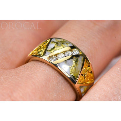 Orocal Gold Quartz Ladies Ring with Diamonds RL883D20NQ-Destination Gold Detectors