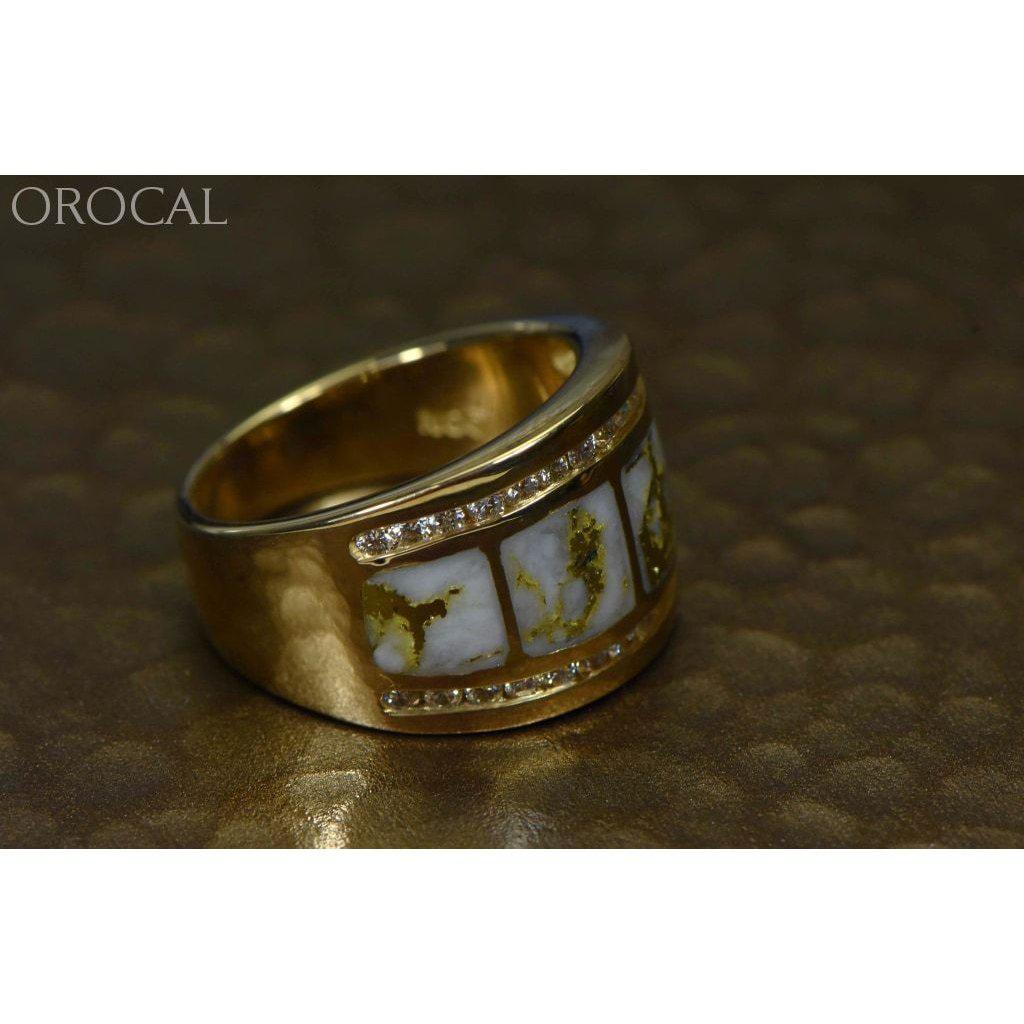 Orocal Gold Quartz Ladies Ring with Diamonds RL892D60Q-Destination Gold Detectors