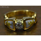 Orocal Gold Quartz Ladies Ring with Diamonds RL988DQE-Destination Gold Detectors