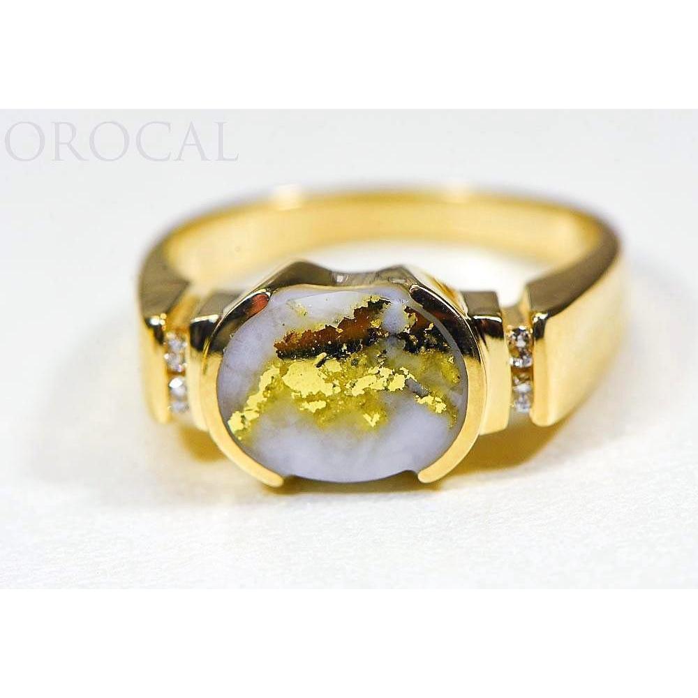 Orocal Gold Quartz Ladies Ring with Diamonds - RLDL4D6Q-Destination Gold Detectors
