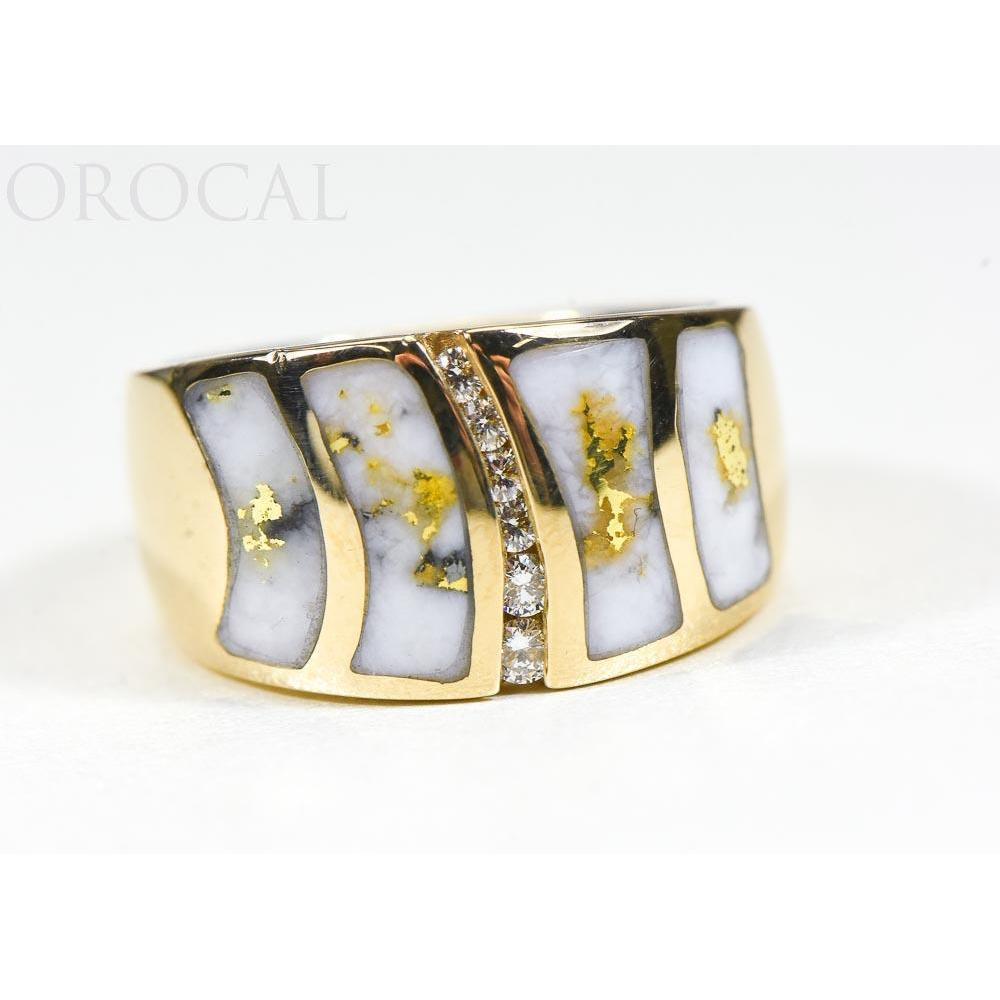 Orocal Gold Quartz Ladies Ring with Diamonds RLDL58D15Q-Destination Gold Detectors