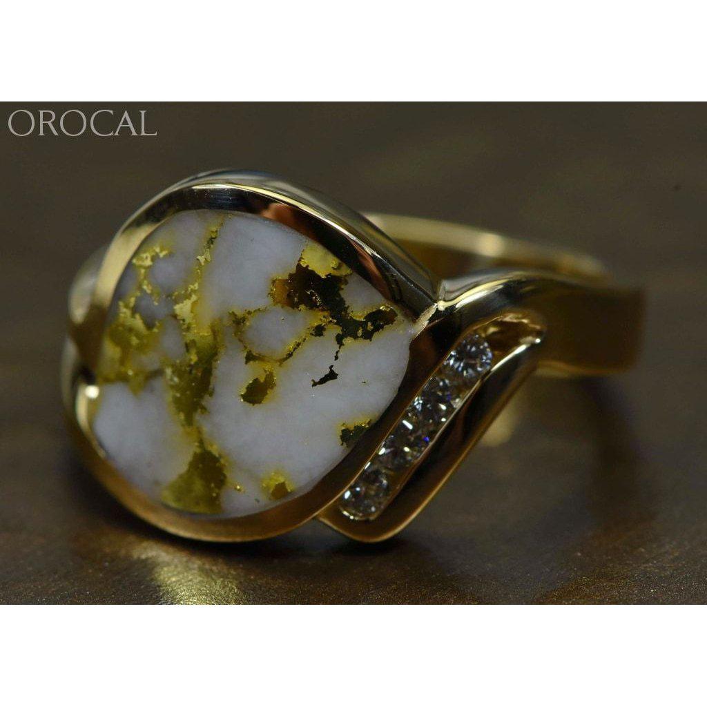 Orocal Gold Quartz Ladies Ring with Diamonds - L90D12Q-Destination Gold Detectors