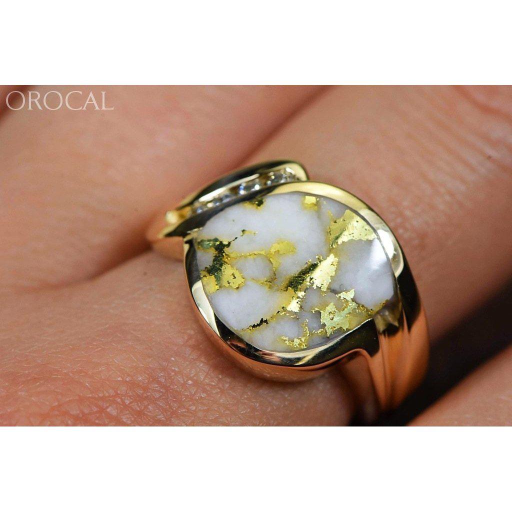 Orocal Gold Quartz Ladies Ring with Diamonds - L90D12Q-Destination Gold Detectors
