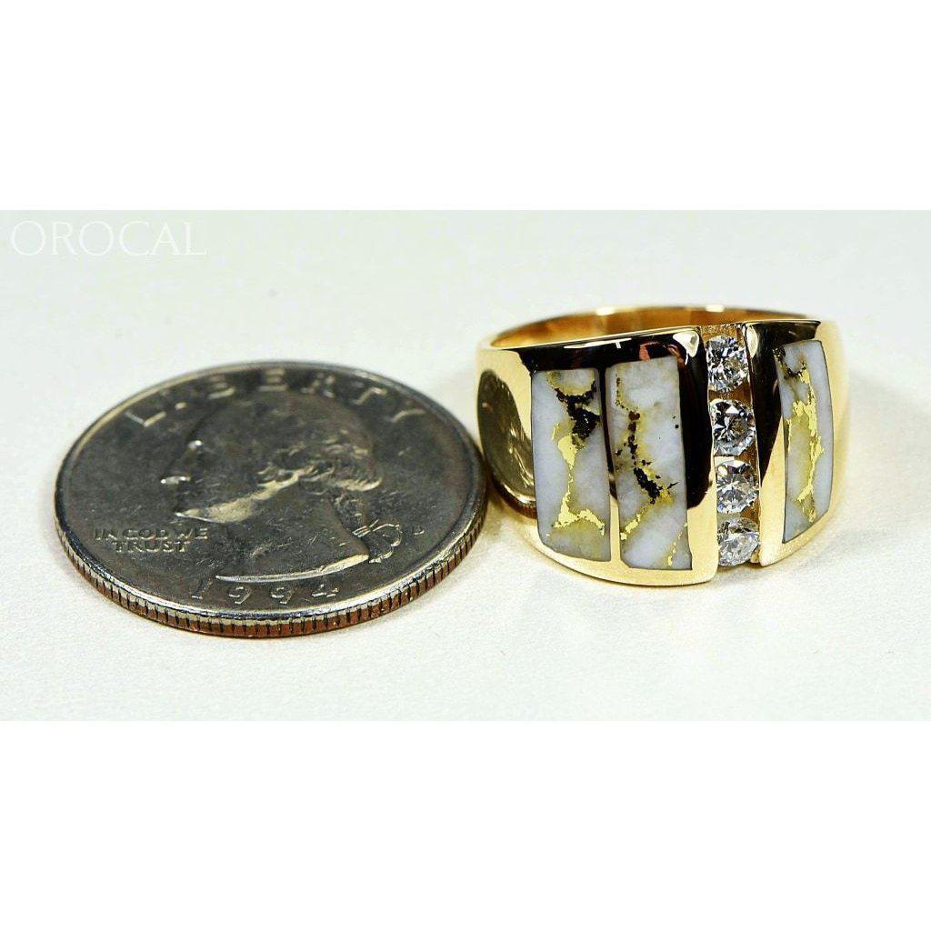 Orocal Gold Quartz Ladies Ring with Diamonds RLJ500DQ-Destination Gold Detectors
