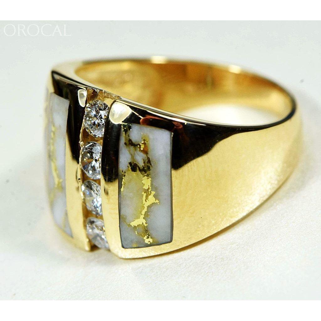 Orocal Gold Quartz Ladies Ring with Diamonds RLJ500DQ-Destination Gold Detectors