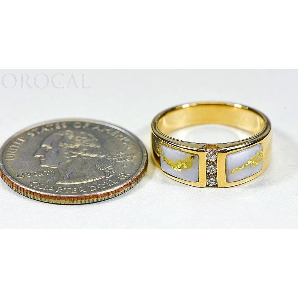 Orocal Gold Quartz Ladies Ring with Diamonds RLL1330DQ-Destination Gold Detectors