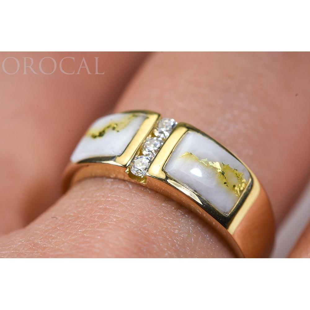 Orocal Gold Quartz Ladies Ring with Diamonds RLL1330DQ-Destination Gold Detectors