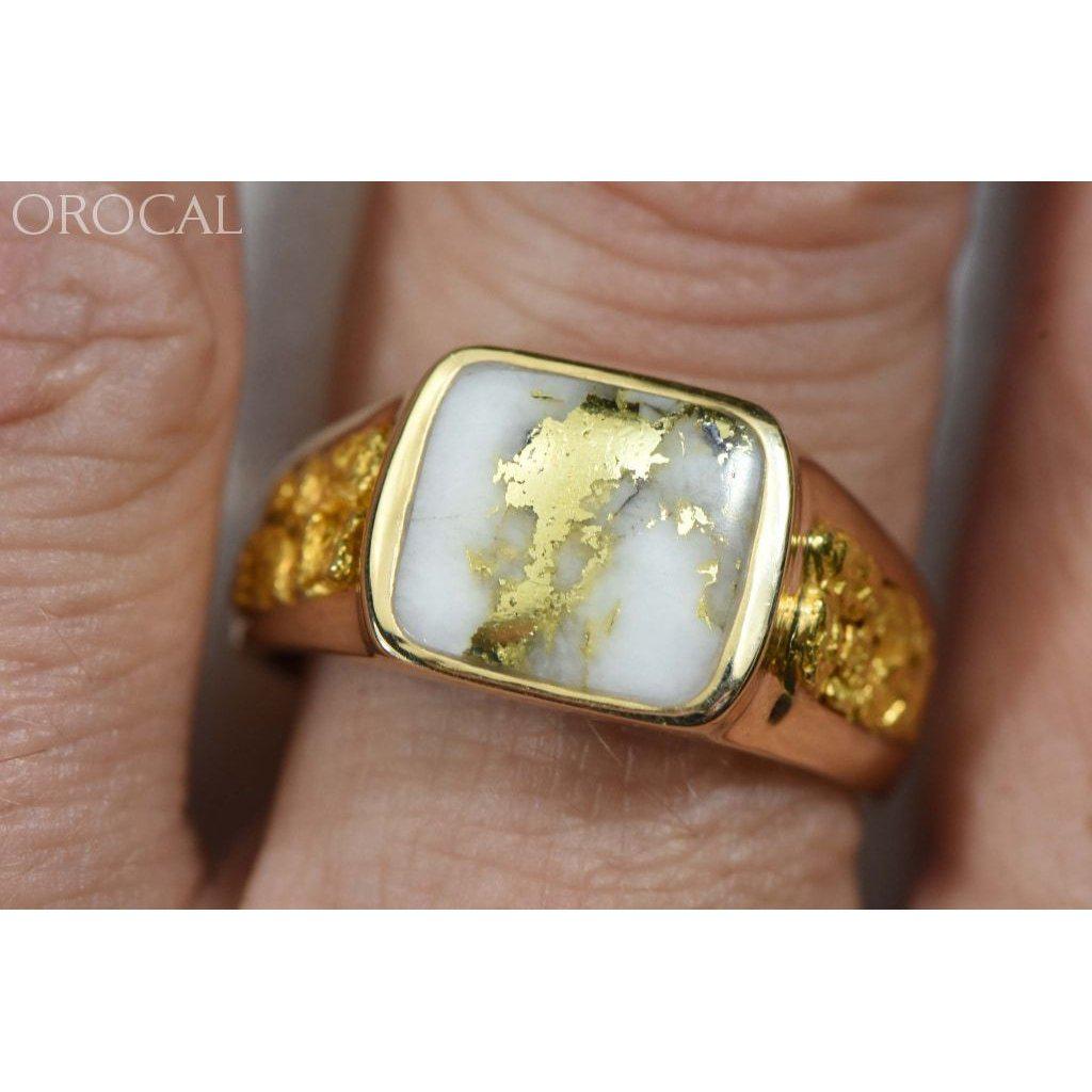 Orocal Gold Quartz Men's Ring RM1003Q-Destination Gold Detectors