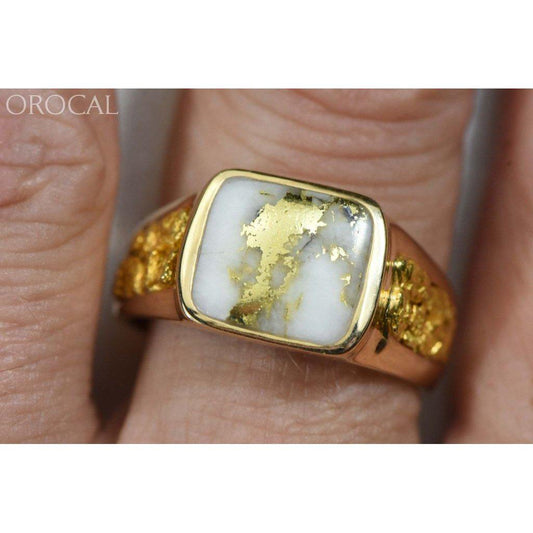 Orocal Gold Quartz Men's Ring RM1003Q-Destination Gold Detectors
