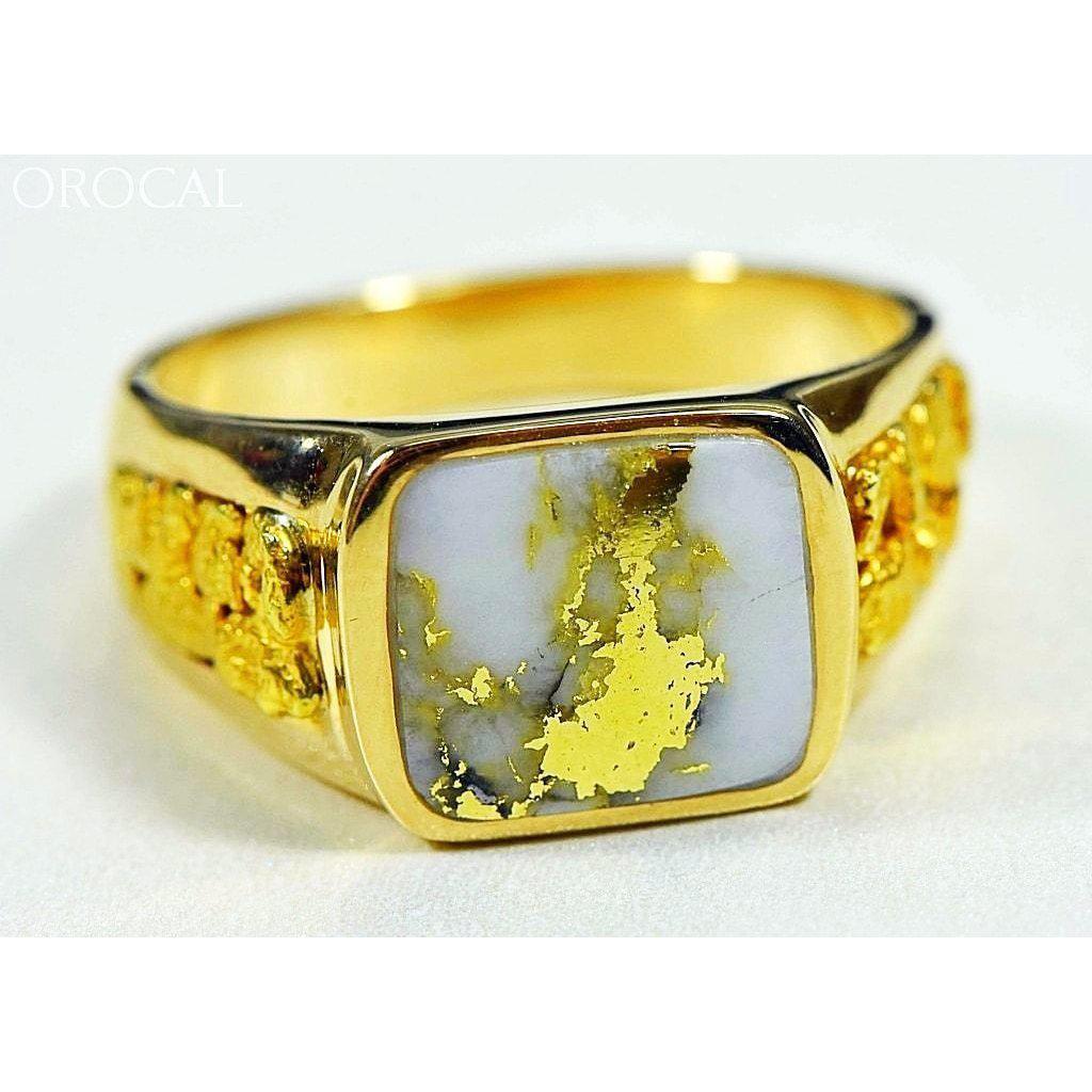 Orocal Gold Quartz Men's Ring RM1003Q-Destination Gold Detectors