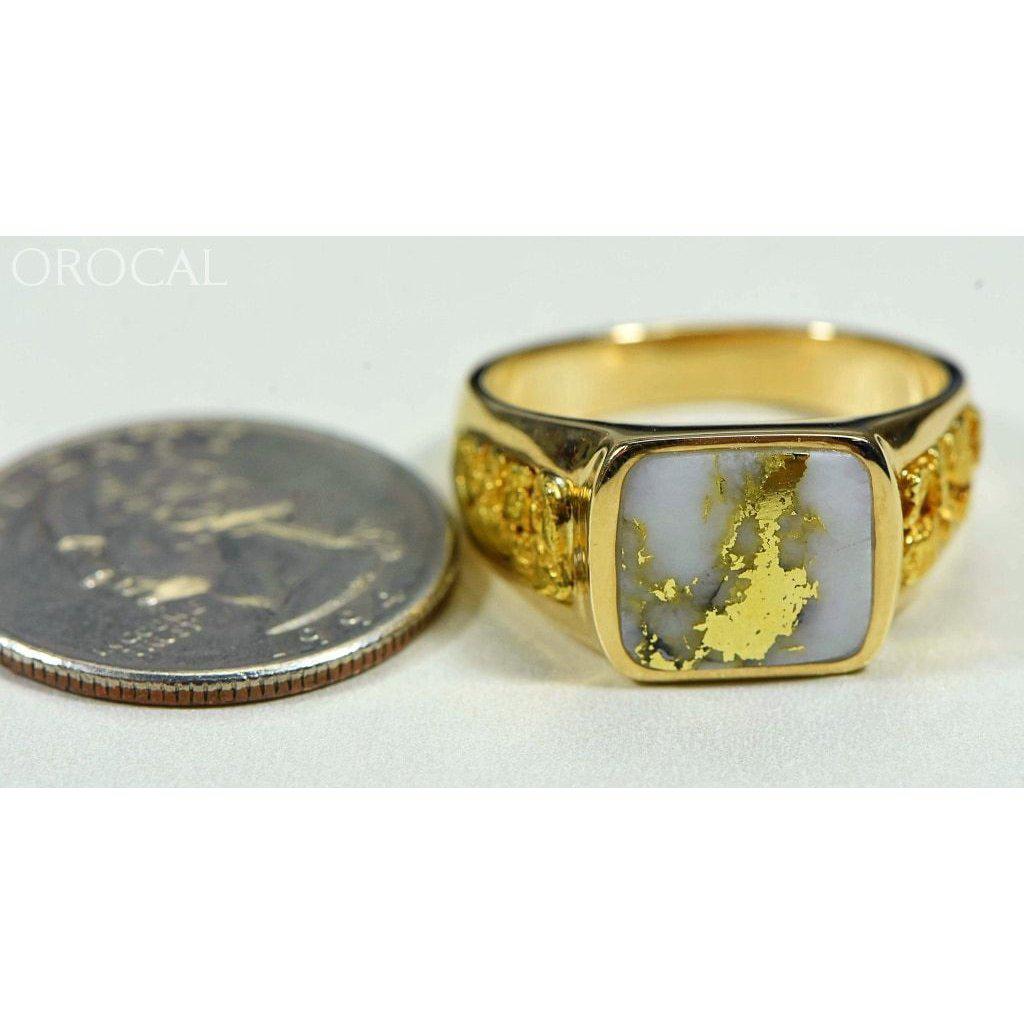 Orocal Gold Quartz Men's Ring RM1003Q-Destination Gold Detectors