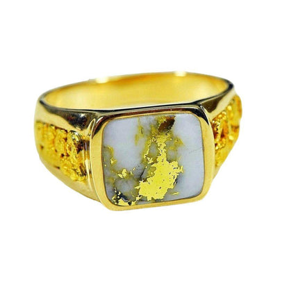 Orocal Gold Quartz Men's Ring RM1003Q-Destination Gold Detectors