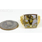 Orocal Gold Quartz Mens Ring RM1004Q-Destination Gold Detectors