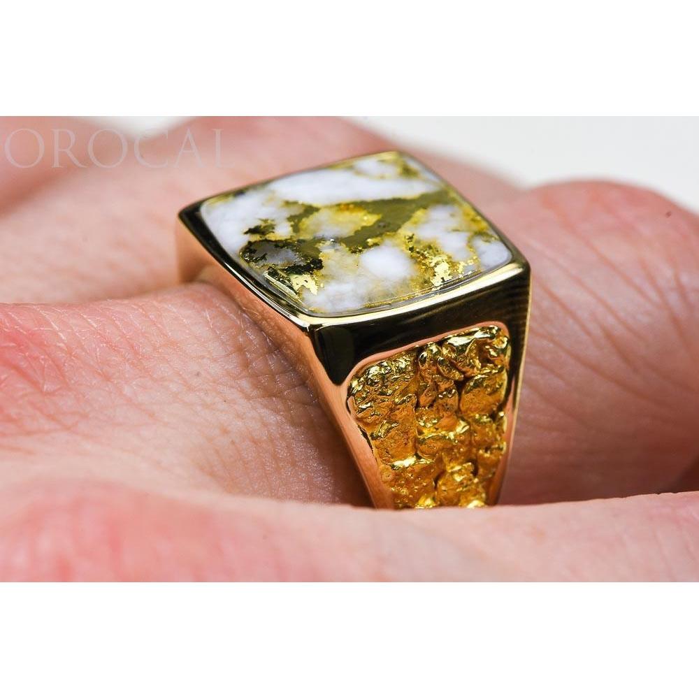 Orocal Gold Quartz Mens Ring RM1004Q-Destination Gold Detectors