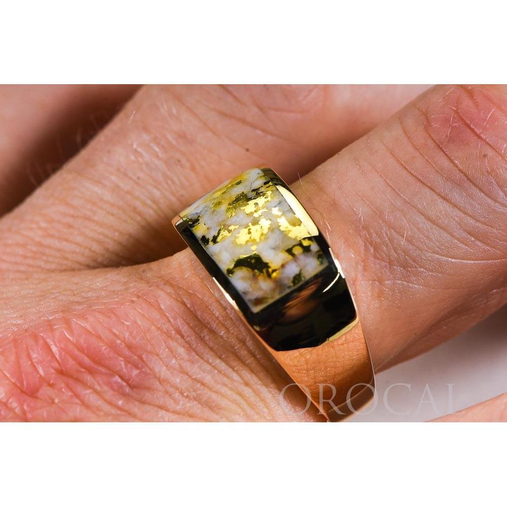 Orocal Gold Quartz Mens Ring RM1005Q-Destination Gold Detectors