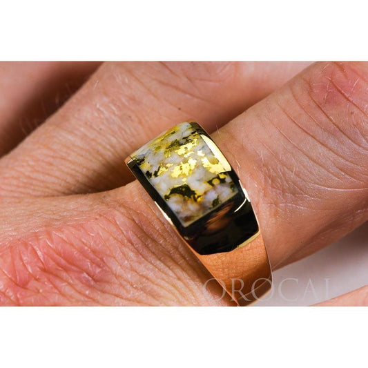 Orocal Gold Quartz Mens Ring RM1005Q-Destination Gold Detectors