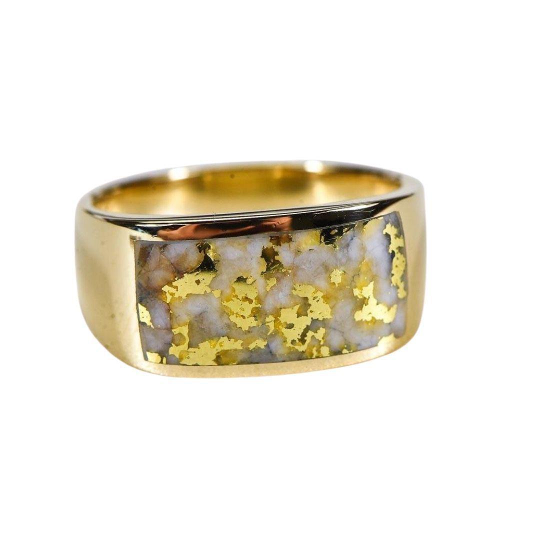 Orocal Gold Quartz Mens Ring RM1005Q-Destination Gold Detectors