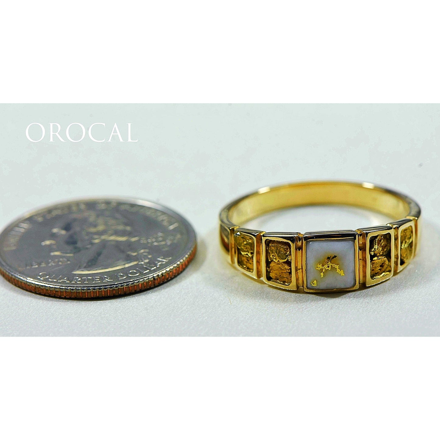 Orocal Gold Quartz Men's Ring RM1045NQ-Destination Gold Detectors