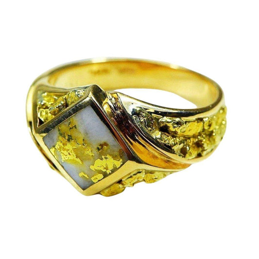 Orocal Gold Quartz Men's Ring RM1083NQ-Destination Gold Detectors