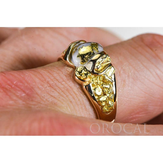 Orocal Gold Quartz Mens Ring RM486Q-Destination Gold Detectors