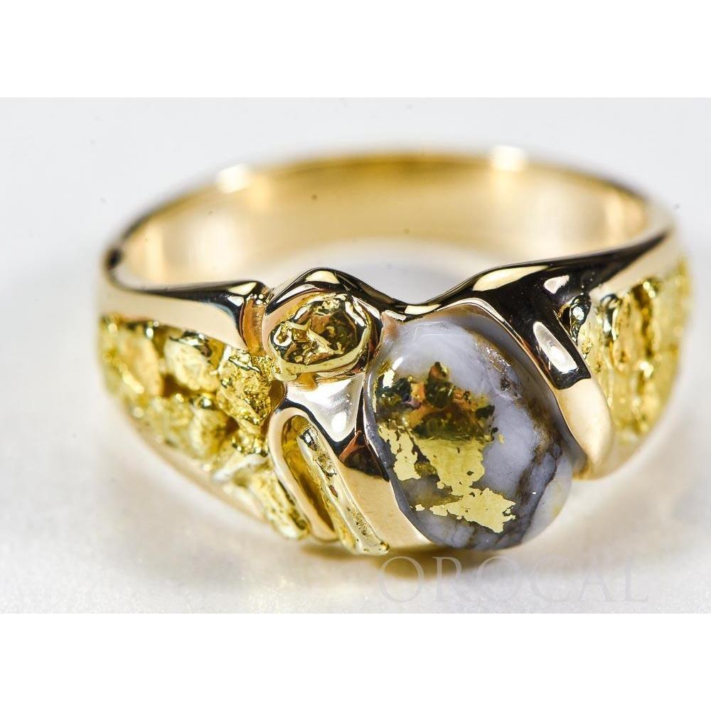 Orocal Gold Quartz Mens Ring RM486Q-Destination Gold Detectors