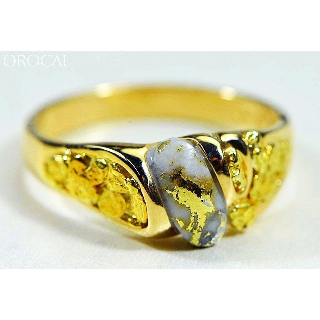 Orocal Gold Quartz Mens Ring RM487Q-Destination Gold Detectors