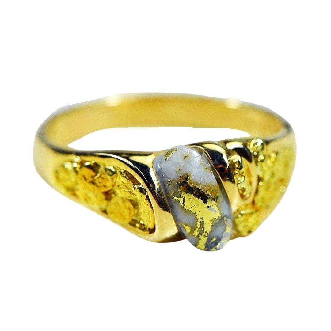 Orocal Gold Quartz Mens Ring RM487Q-Destination Gold Detectors