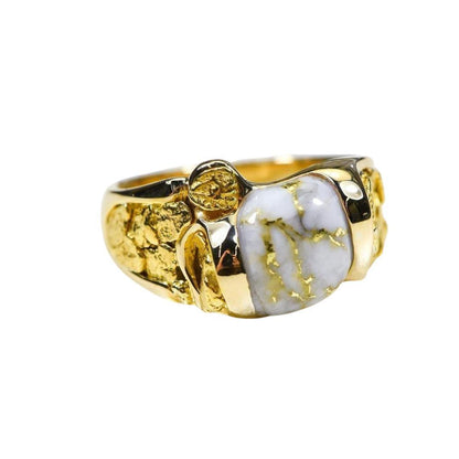 Orocal Gold Quartz Men's Ring RM490Q-Destination Gold Detectors