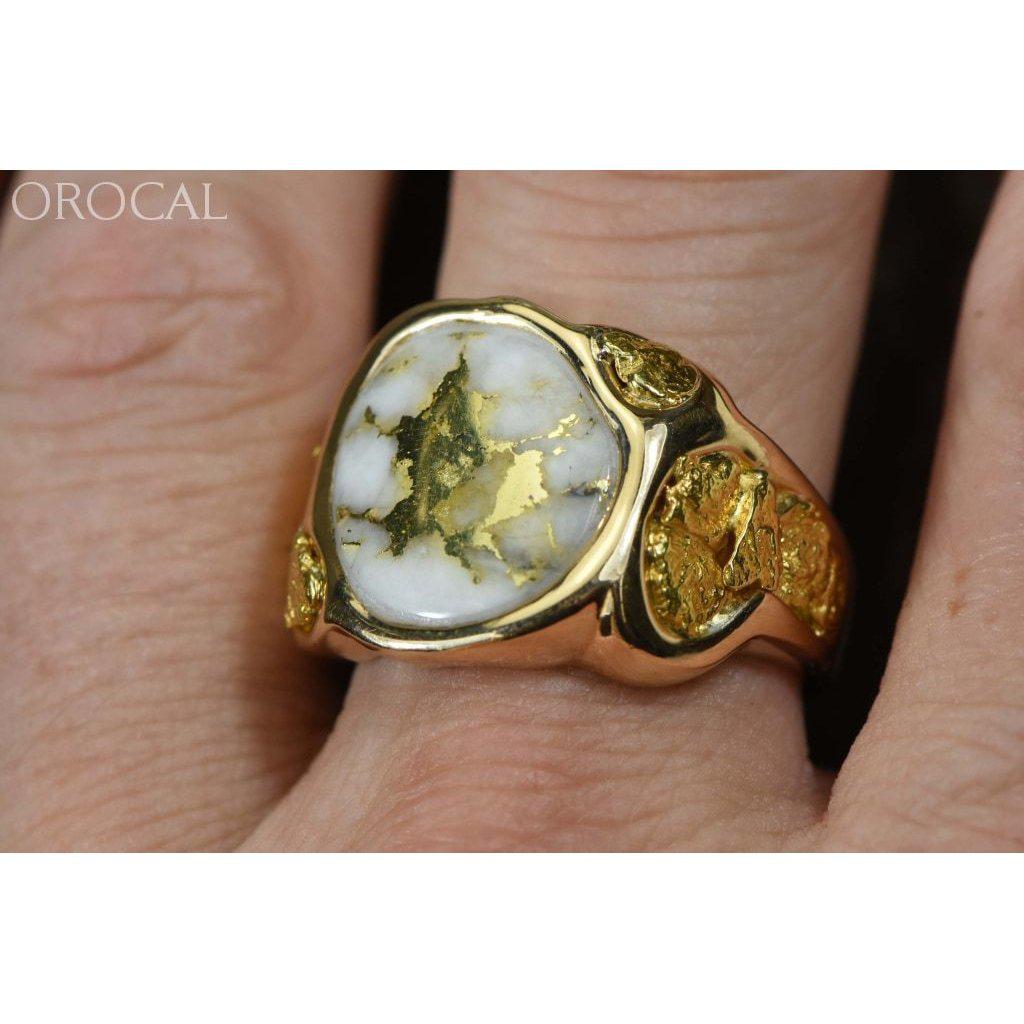 Orocal Gold Quartz Men's Ring RM518Q-Destination Gold Detectors