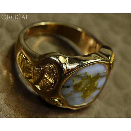 Orocal Gold Quartz Men's Ring RM518Q-Destination Gold Detectors