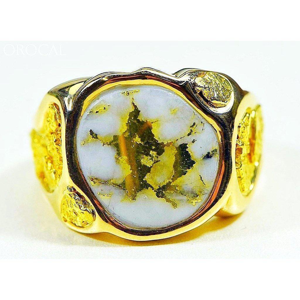 Orocal Gold Quartz Men's Ring RM518Q-Destination Gold Detectors