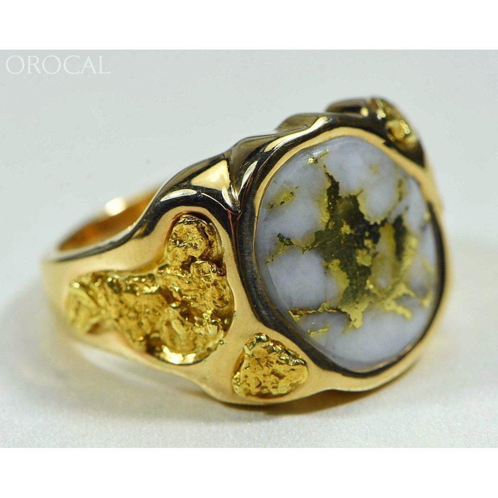 Orocal Gold Quartz Men's Ring RM518Q-Destination Gold Detectors