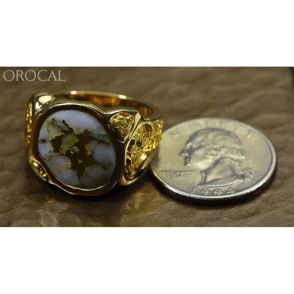 Orocal Gold Quartz Men's Ring RM518Q-Destination Gold Detectors