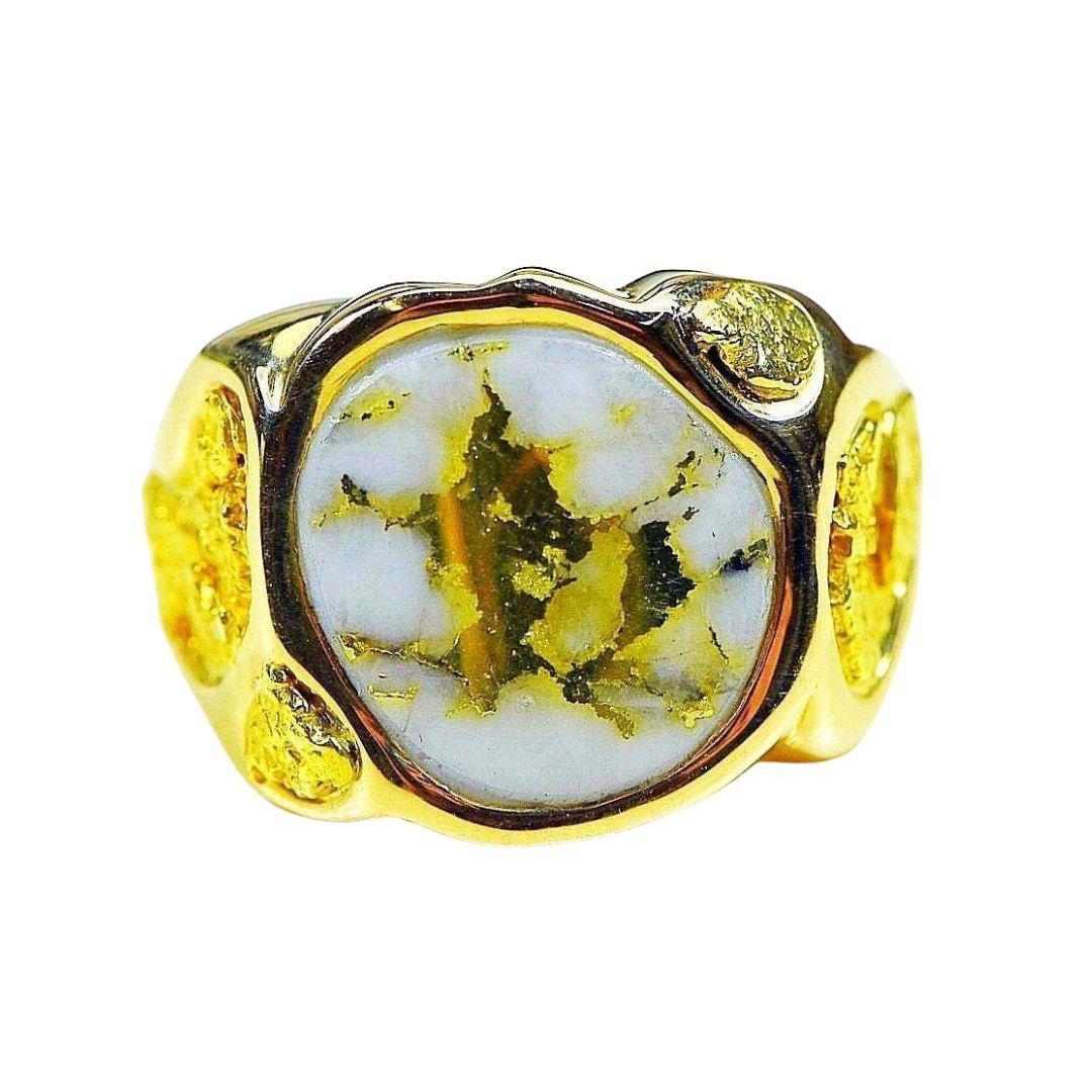 Orocal Gold Quartz Men's Ring RM518Q-Destination Gold Detectors