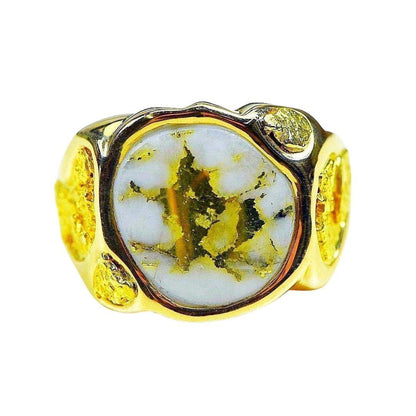 Orocal Gold Quartz Men's Ring RM518Q-Destination Gold Detectors