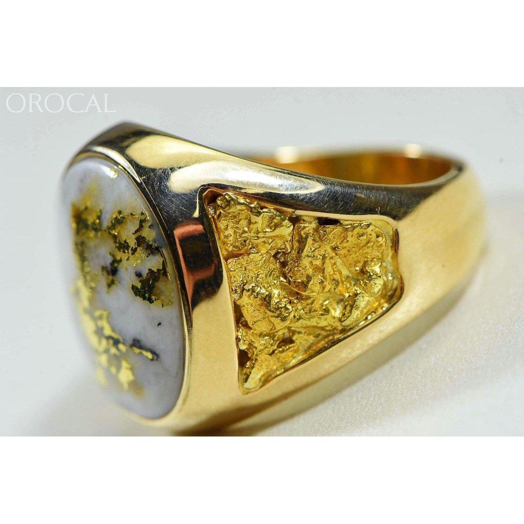 Orocal Gold Quartz Men's Ring RM552Q-Destination Gold Detectors