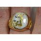 Orocal Gold Quartz Men's Ring RM552Q-Destination Gold Detectors