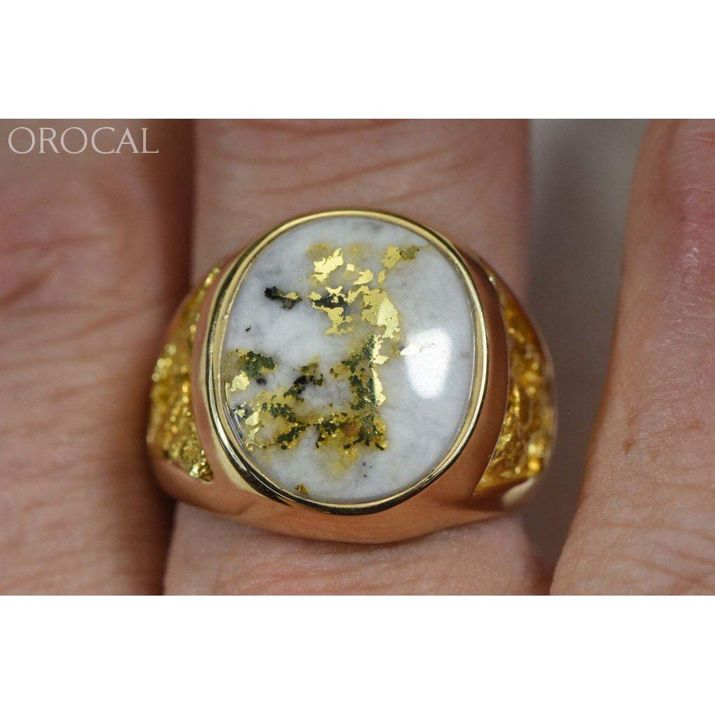 Orocal Gold Quartz Men's Ring RM552Q-Destination Gold Detectors