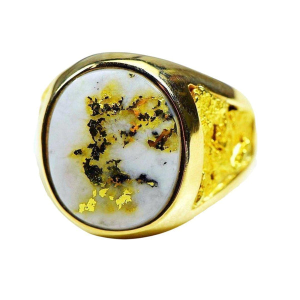 Orocal Gold Quartz Men's Ring RM552Q-Destination Gold Detectors