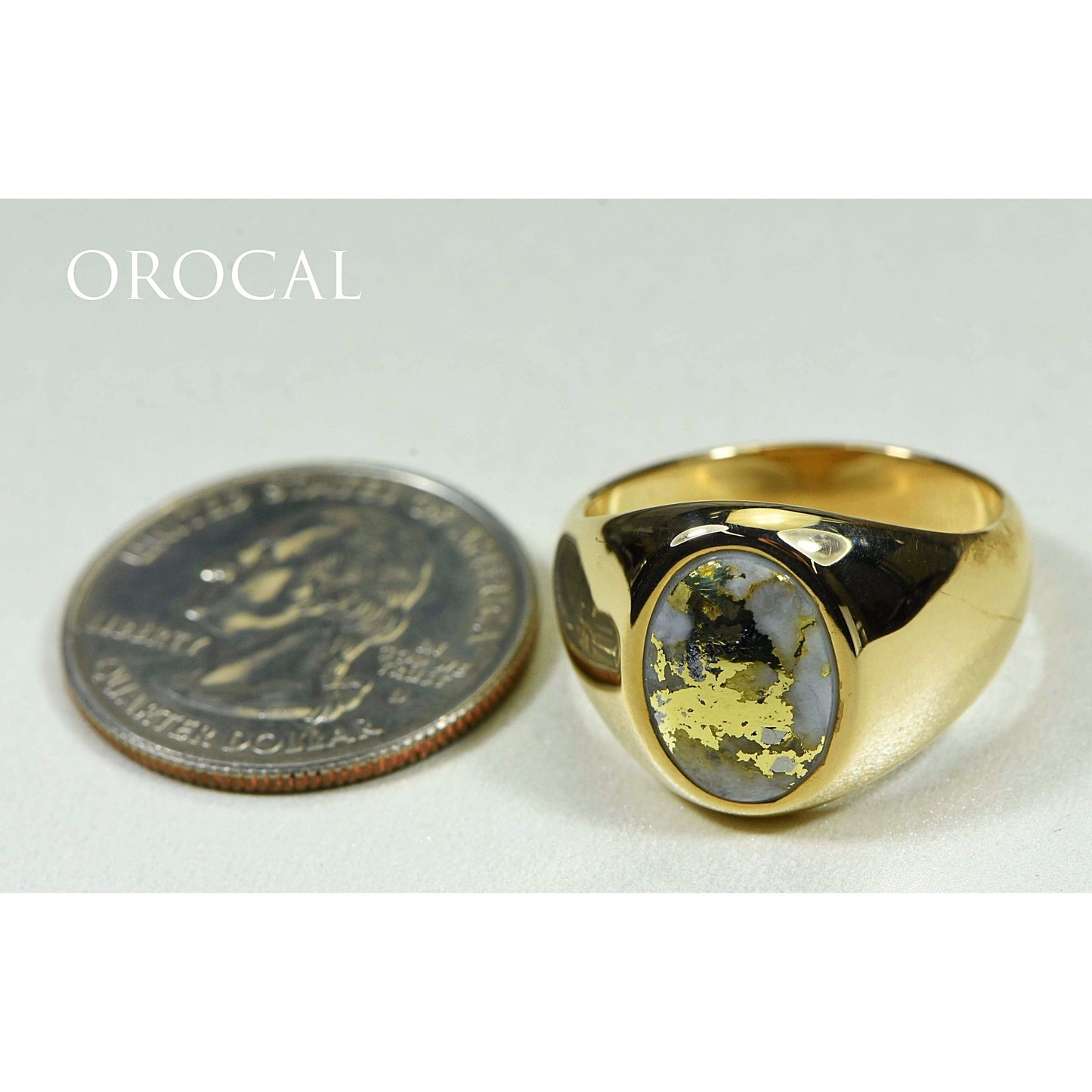 Orocal Gold Quartz Men's Ring RM595XNQ-Destination Gold Detectors