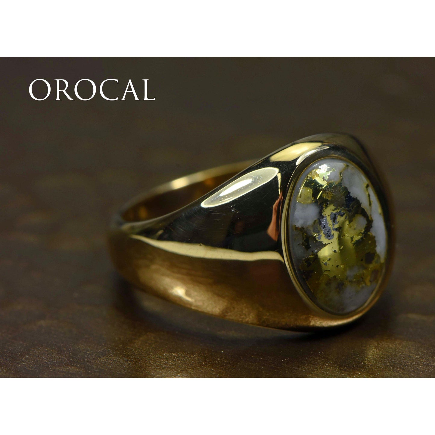 Orocal Gold Quartz Men's Ring RM595XNQ-Destination Gold Detectors