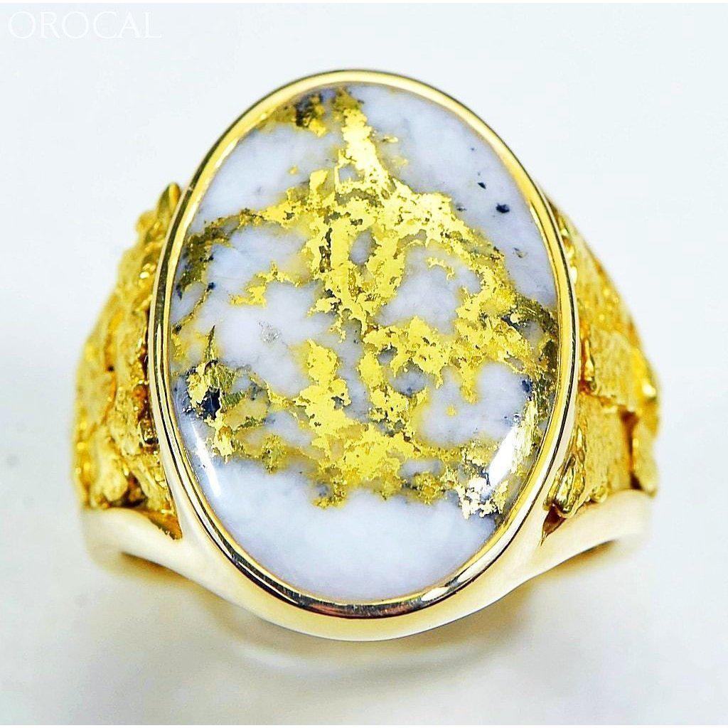 Orocal Gold Quartz Men's Ring RM627Q-Destination Gold Detectors