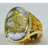 Orocal Gold Quartz Men's Ring RM627Q-Destination Gold Detectors