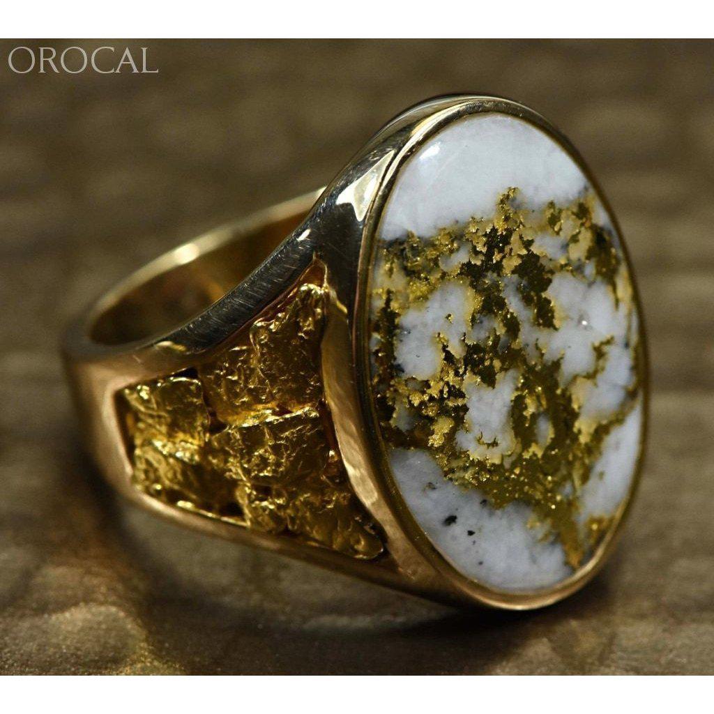 Orocal Gold Quartz Men's Ring RM627Q-Destination Gold Detectors
