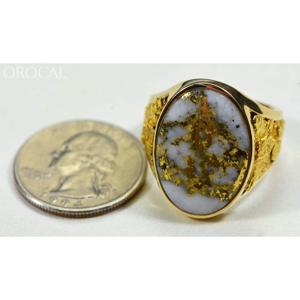 Orocal Gold Quartz Men's Ring RM627Q-Destination Gold Detectors