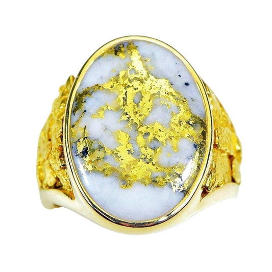 Orocal Gold Quartz Men's Ring RM627Q-Destination Gold Detectors