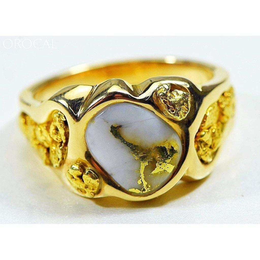 Orocal Gold Quartz Men's Ring RM654Q-Destination Gold Detectors