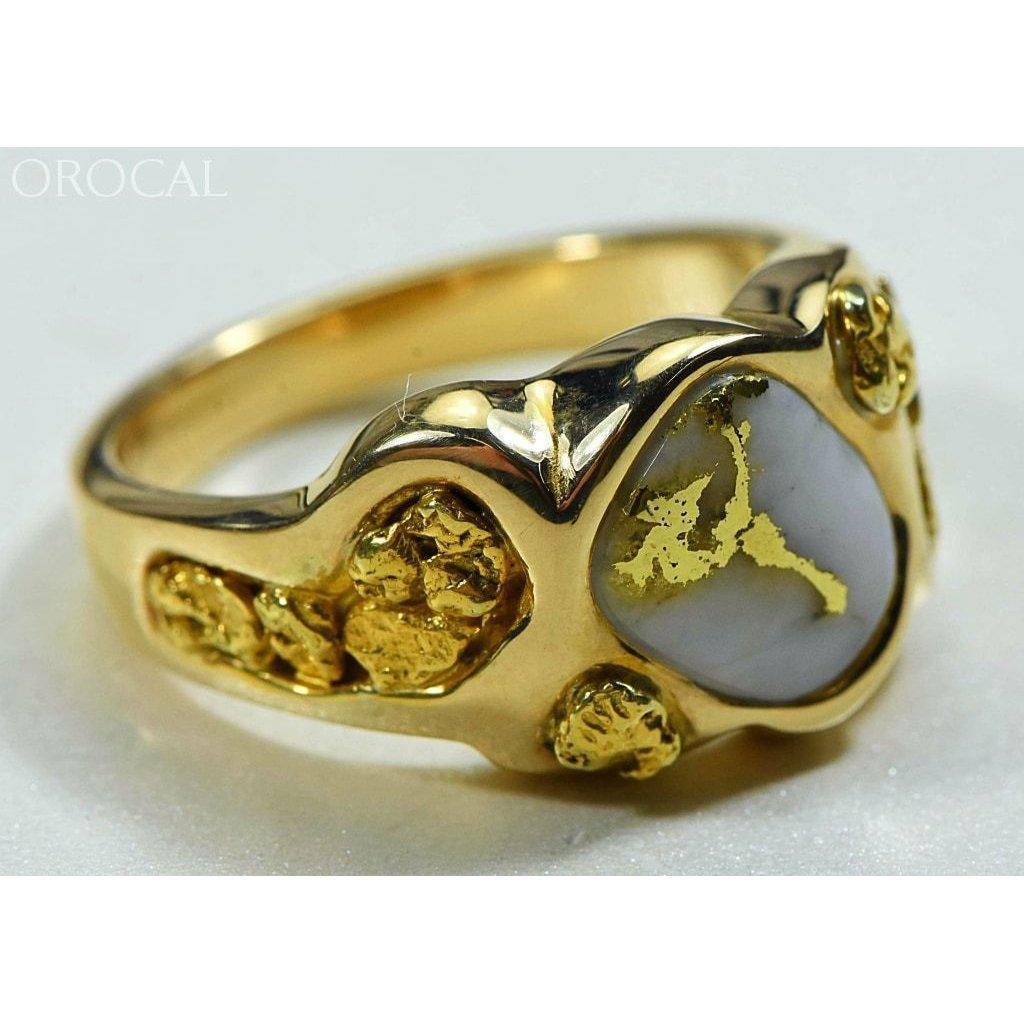 Orocal Gold Quartz Men's Ring RM654Q-Destination Gold Detectors