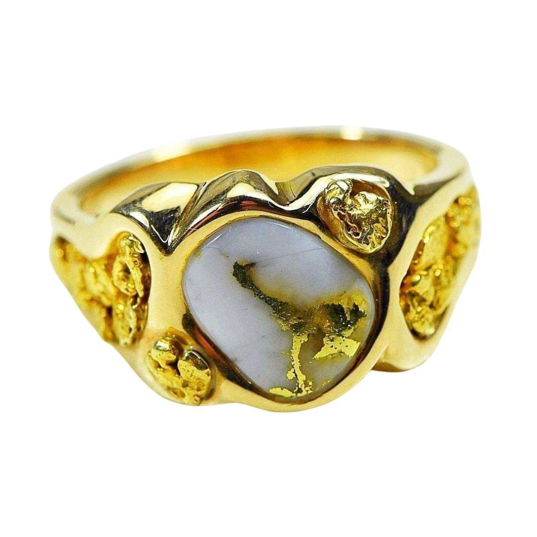 Orocal Gold Quartz Men's Ring RM654Q-Destination Gold Detectors