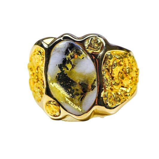 Orocal Gold Quartz Men's Ring RM654XLQ-Destination Gold Detectors